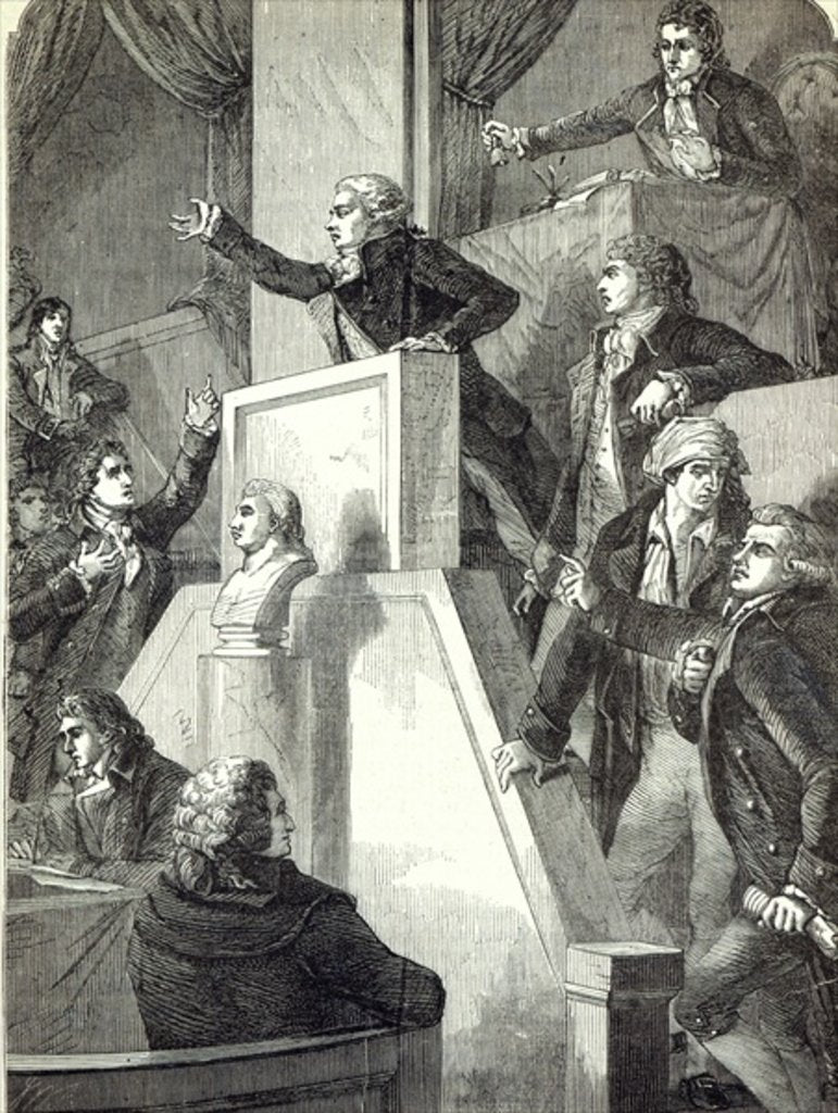 Detail of Meeting of the National Assembly, 1791 by English School