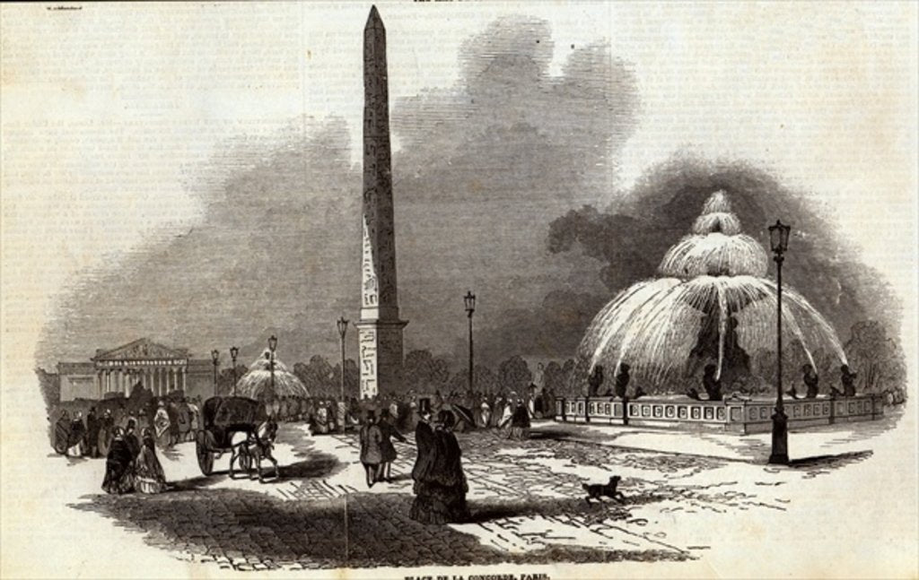 Detail of Place de la Concorde, Paris by English School