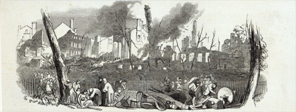 Detail of The Bowling-green and Marketfield-street, New York by English School