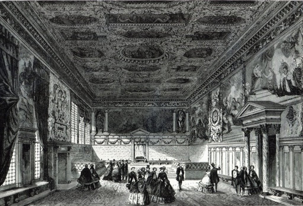 Detail of Sala del Maggior Consiglio by English School