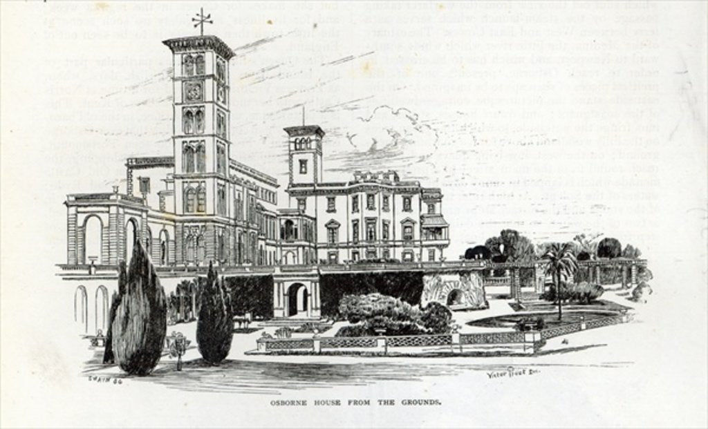 Detail of Osborne House from the Grounds by English School