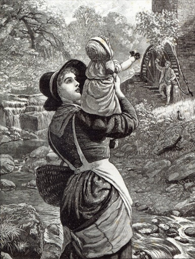 Detail of Home from Market by Arthur Hughes