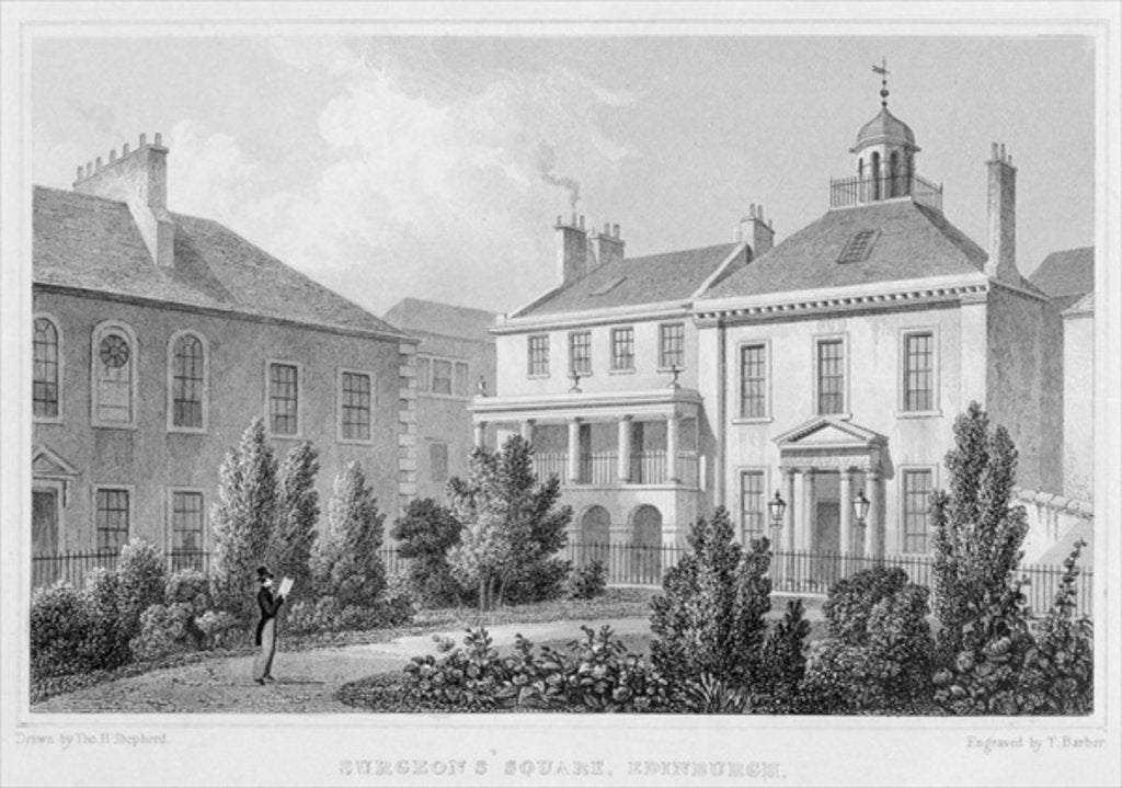 Detail of Houses on Surgeons' Square, Edinburgh by Thomas Hosmer Shepherd