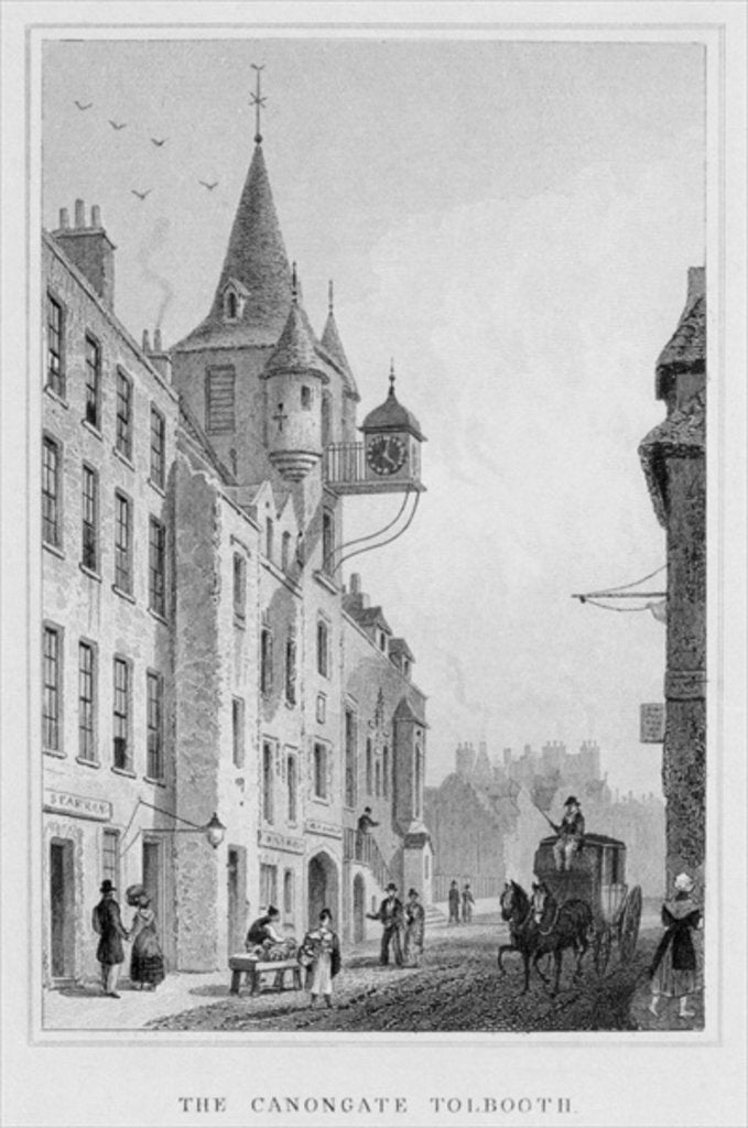 Detail of The Canongate Tolbooth, Edinburgh by Thomas Hosmer Shepherd