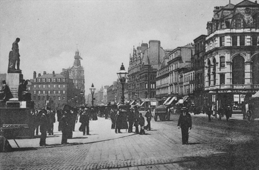 Detail of Piccadilly, Manchester, c.1910 by English Photographer