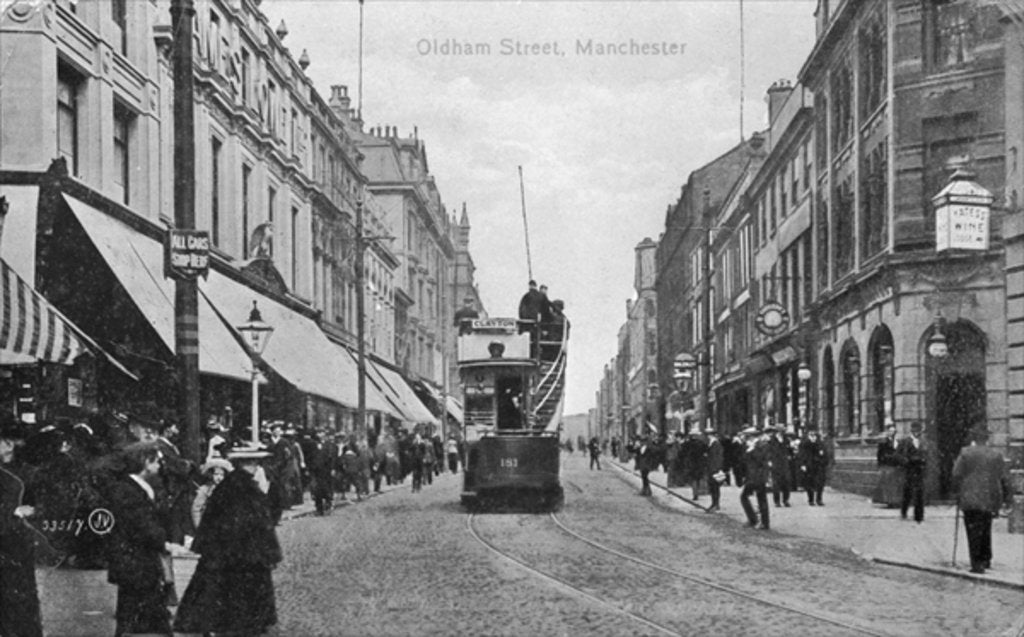 Detail of Oldham Street, Manchester, c.1910 by English Photographer