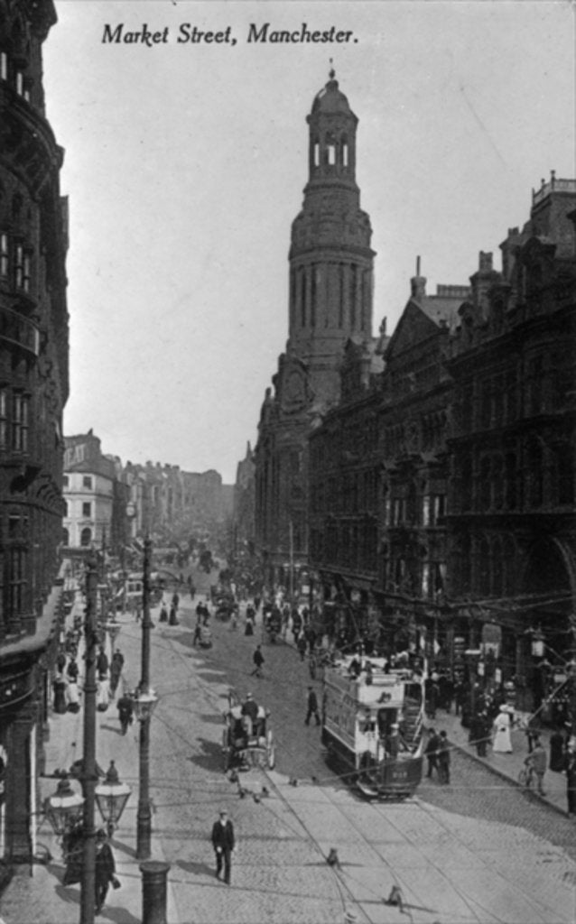Detail of Market Street, Manchester, c.1910 by English Photographer