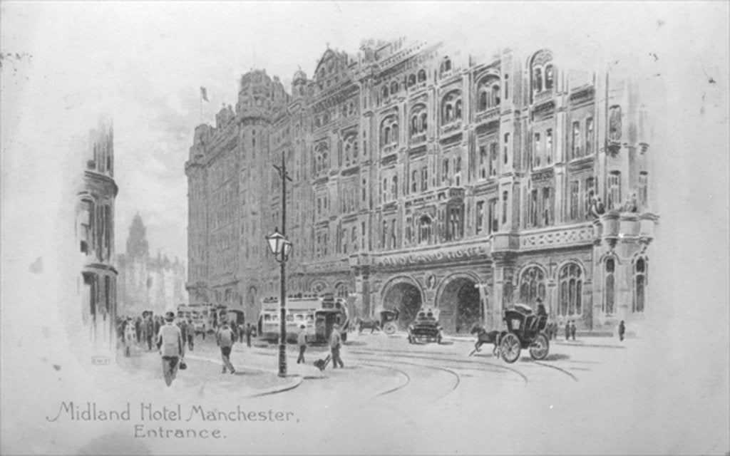Detail of The Midland Hotel, Manchester, c.1910 by English School