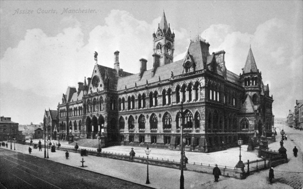 Detail of Assize Courts, Manchester, c.1910 by English Photographer