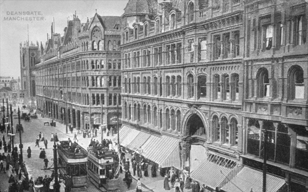 Detail of Deansgate, Manchester, c.1910 by English Photographer