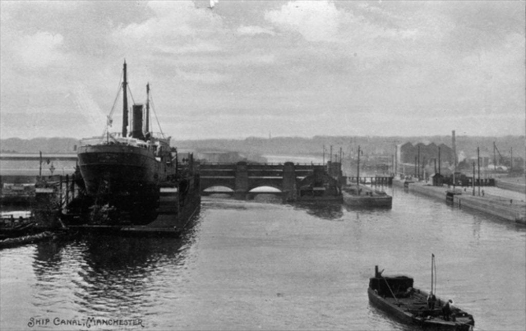 Detail of Manchester Ship Canal, c.1910 by English School