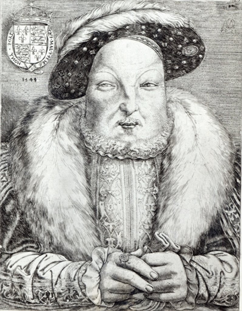 Detail of Portrait of Henry VIII, 1548 by Cornelis Massys