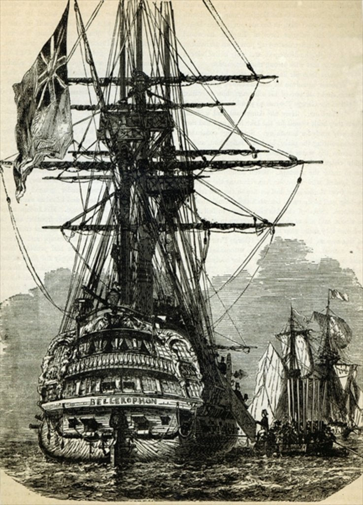 Detail of Napoleon surrendering to Captain Maitland in 1808 on board the Bellerophon by English School