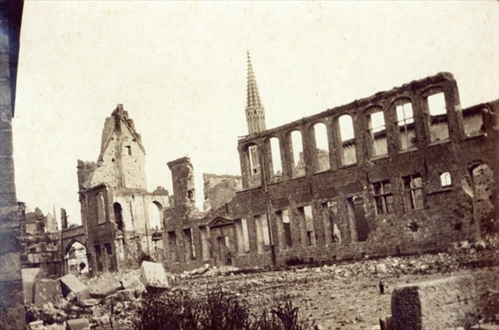 Detail of Ruins near the Powder Magazine, Ypres, June 1915 by English Photographer