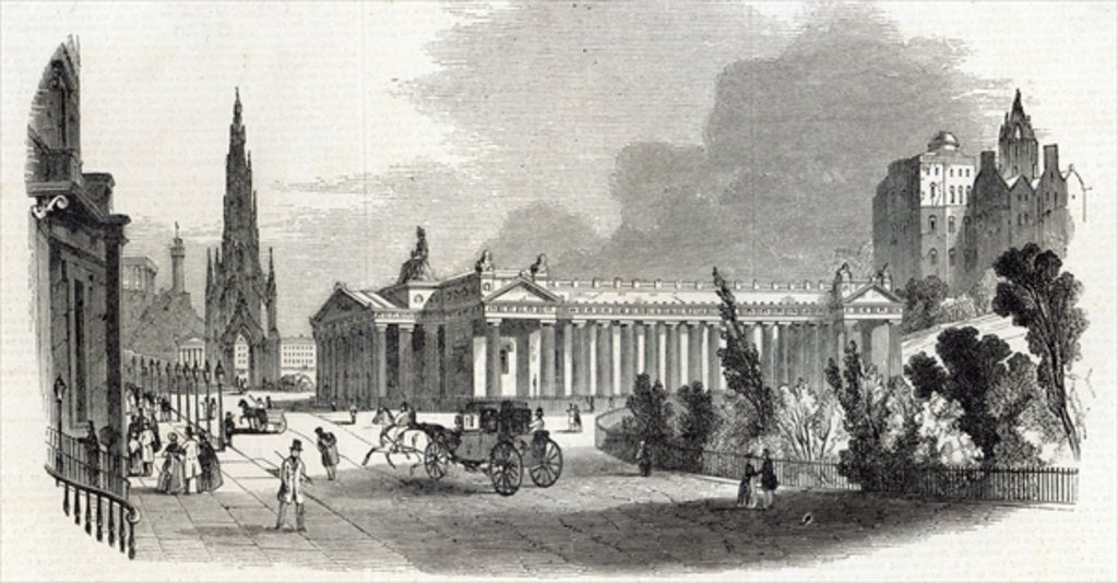 Detail of Edinburgh: Royal Institution and Scott Monument by English School