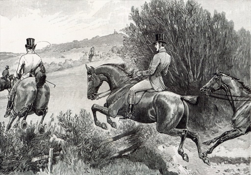 Detail of Prince Albert Hunting near Belvoir Castle by English School