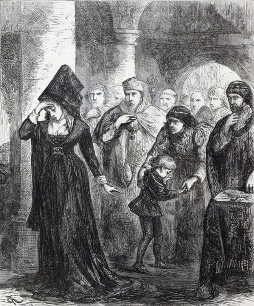 Detail of Parting of Queen Elizabeth Wydville and her Son, the Duke of York by English School