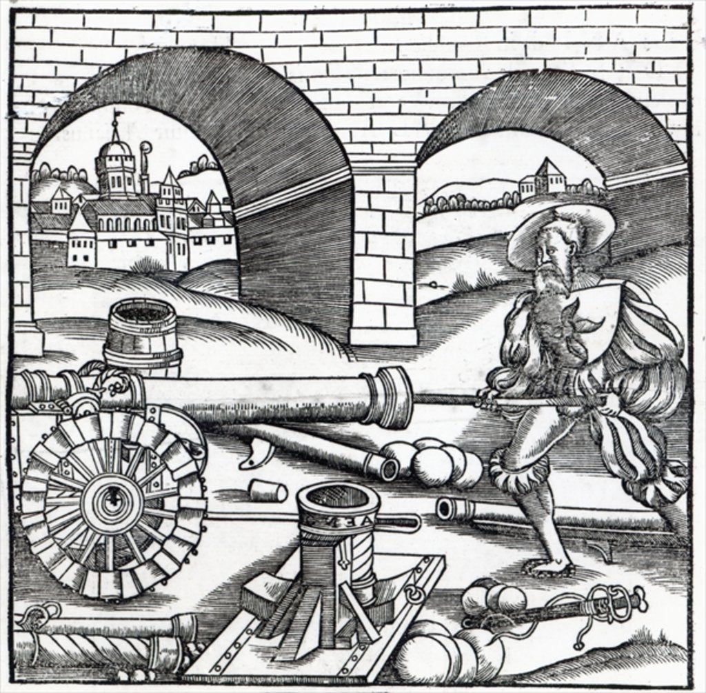 Detail of A Man loading a cannon by French School