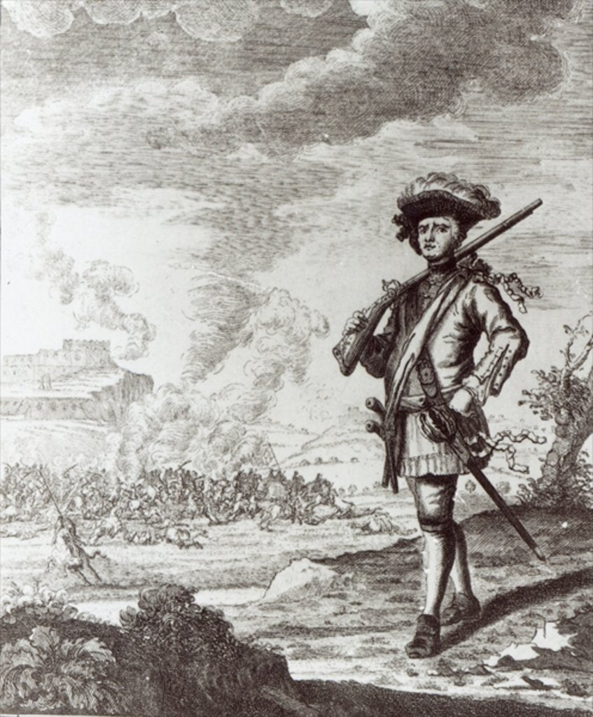 Detail of Captain Henry Morgan at the sack of Panama in 1671, c.1734 by Thomas Nicholls