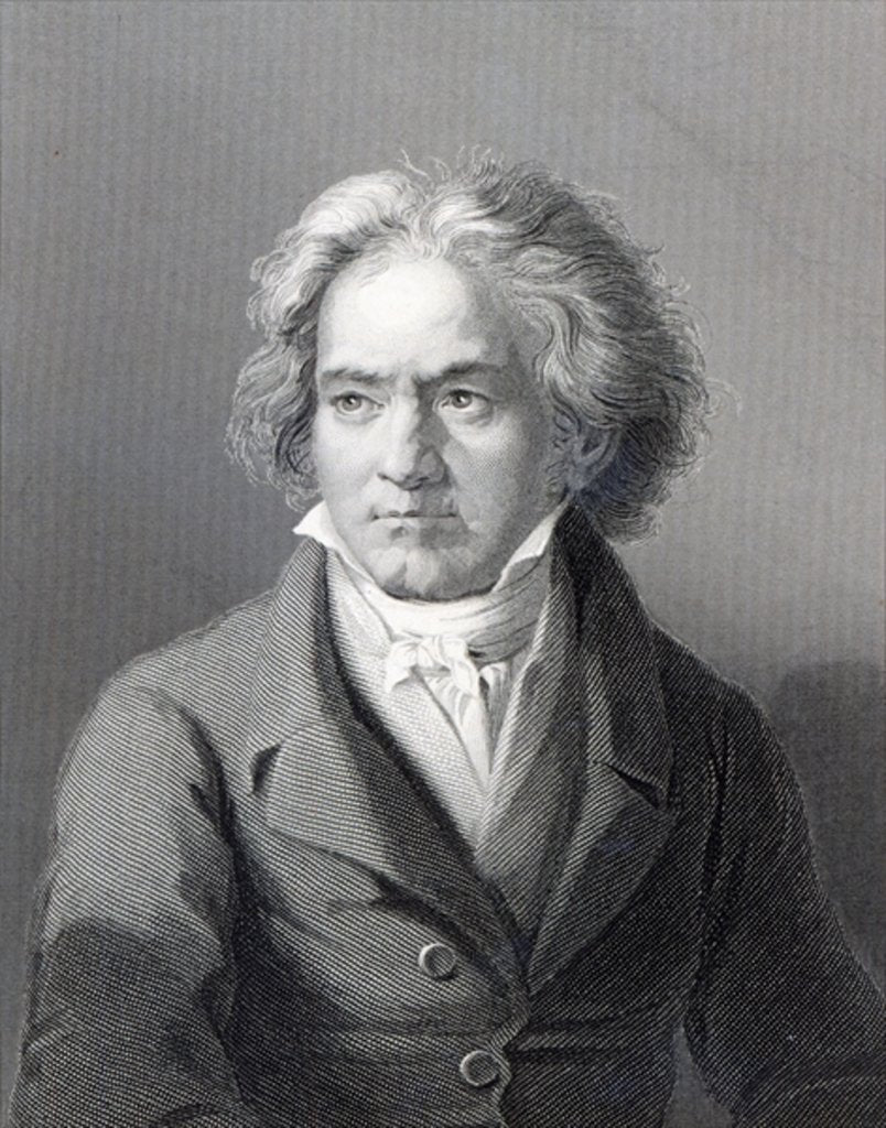 Detail of Ludwig van Beethoven by August Karl Friedrich von Kloeber (after)