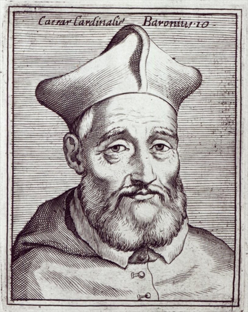 Detail of Cardinal Cesare Baronio by Italian School