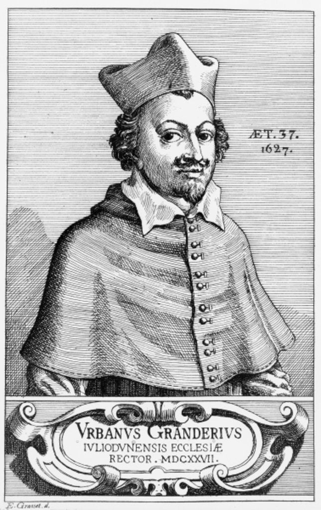 Detail of Urban Grandier, engraved by Eugene Grasset, 1880 by (after) French School