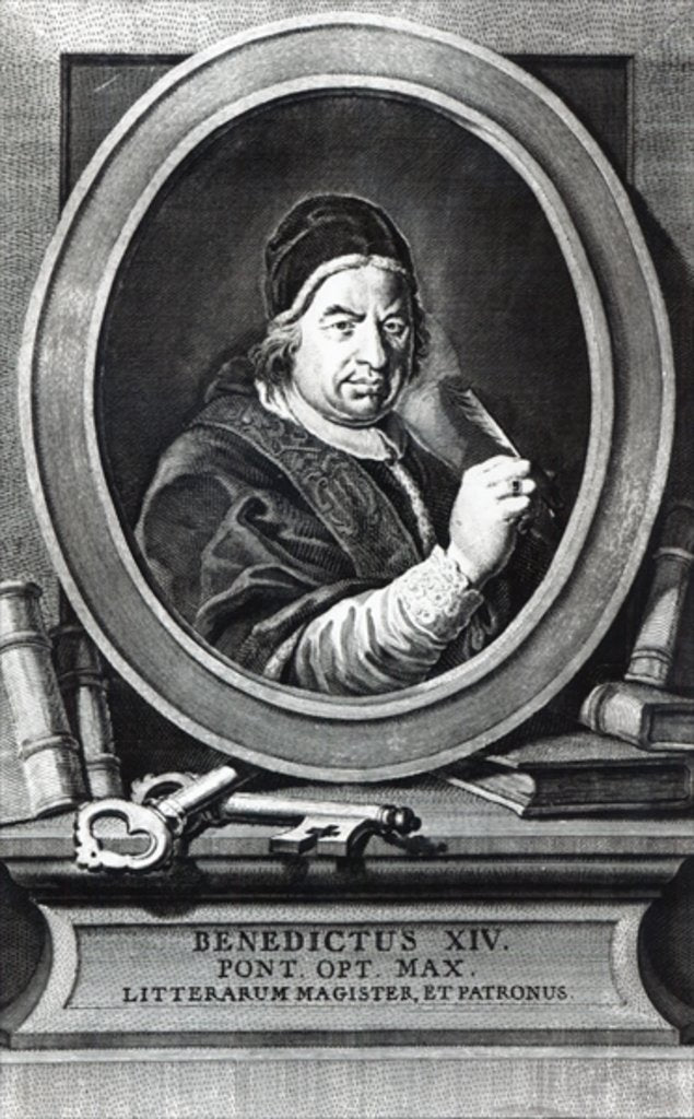 Detail of Pope Benedict XIV by Antonio Baratti