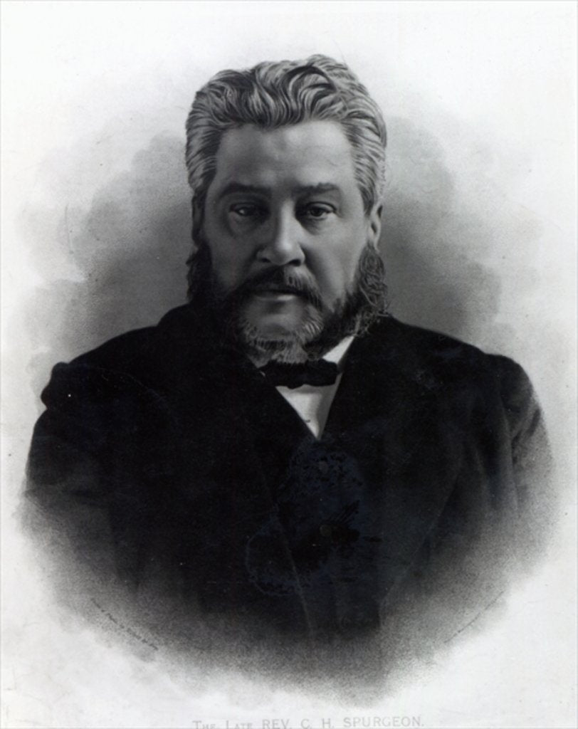 Detail of Reverend Charles Haddon Spurgeon, after a photograph by Elliot & Fry by Elliott & Fry Studio (after)