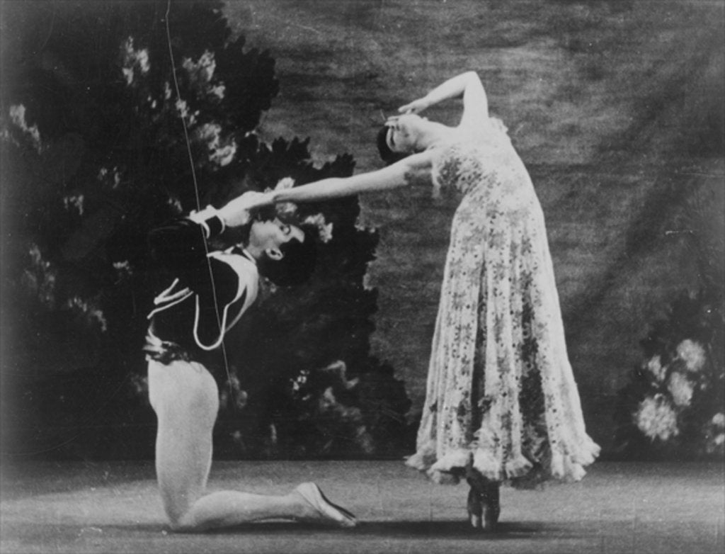 Detail of Maude Lloyd and Hugh Laing performing 'Jardin aux Lilas' at the Mercury Theatre, London, 1936 by English Photographer