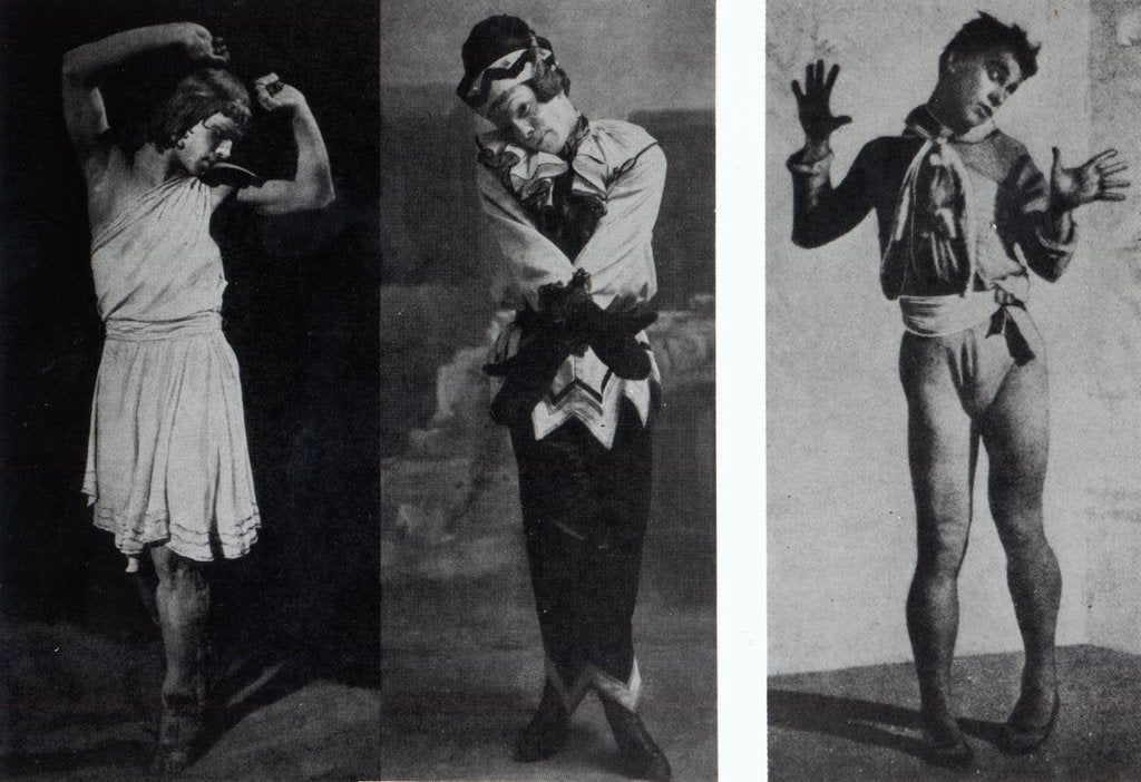 Detail of Vaslav Nijinsky in the role of Narcisse, Petrouchka and Till Eulenspiegl, c.1911-16 by French Photographer