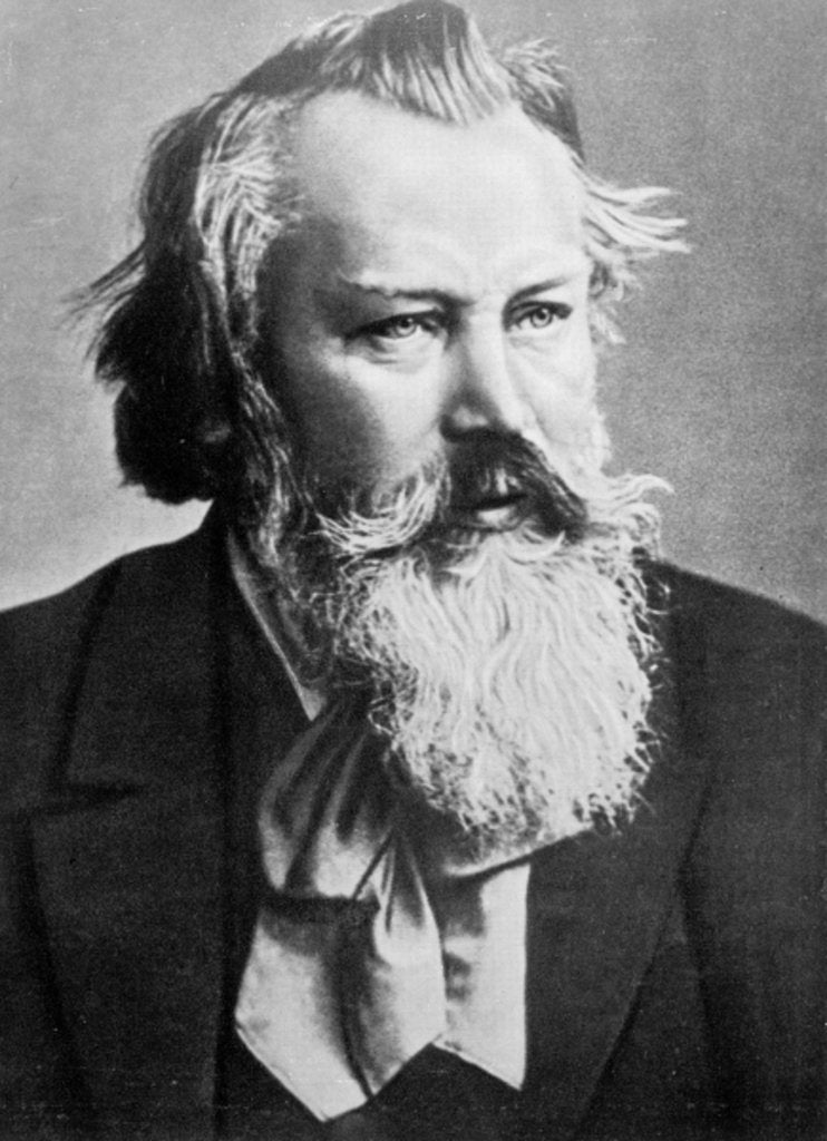 Detail of Johannes Brahms, 1879 by Austrian Photographer