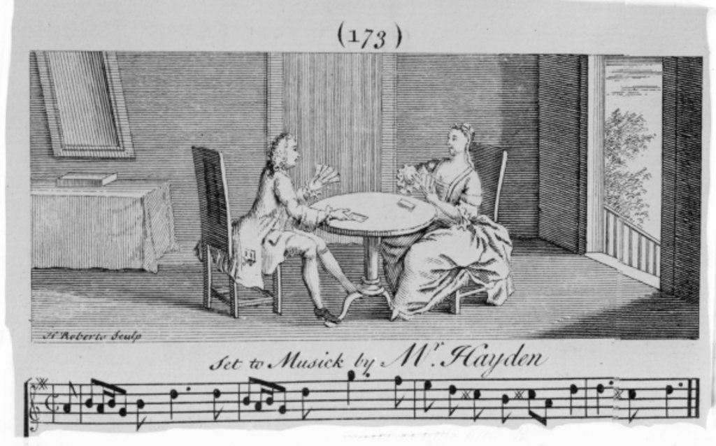 Detail of Illustration to Sheet Music by Joseph Haydn by English School