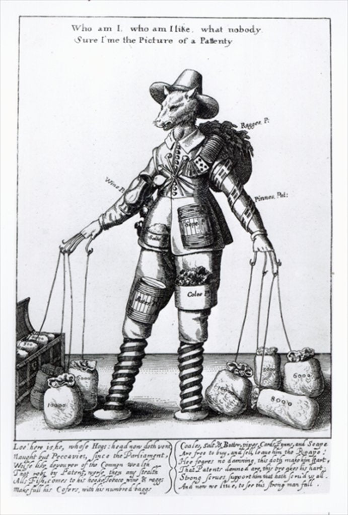 Detail of The Picture of Pattenty, c.1641-50 by Wenceslaus Hollar