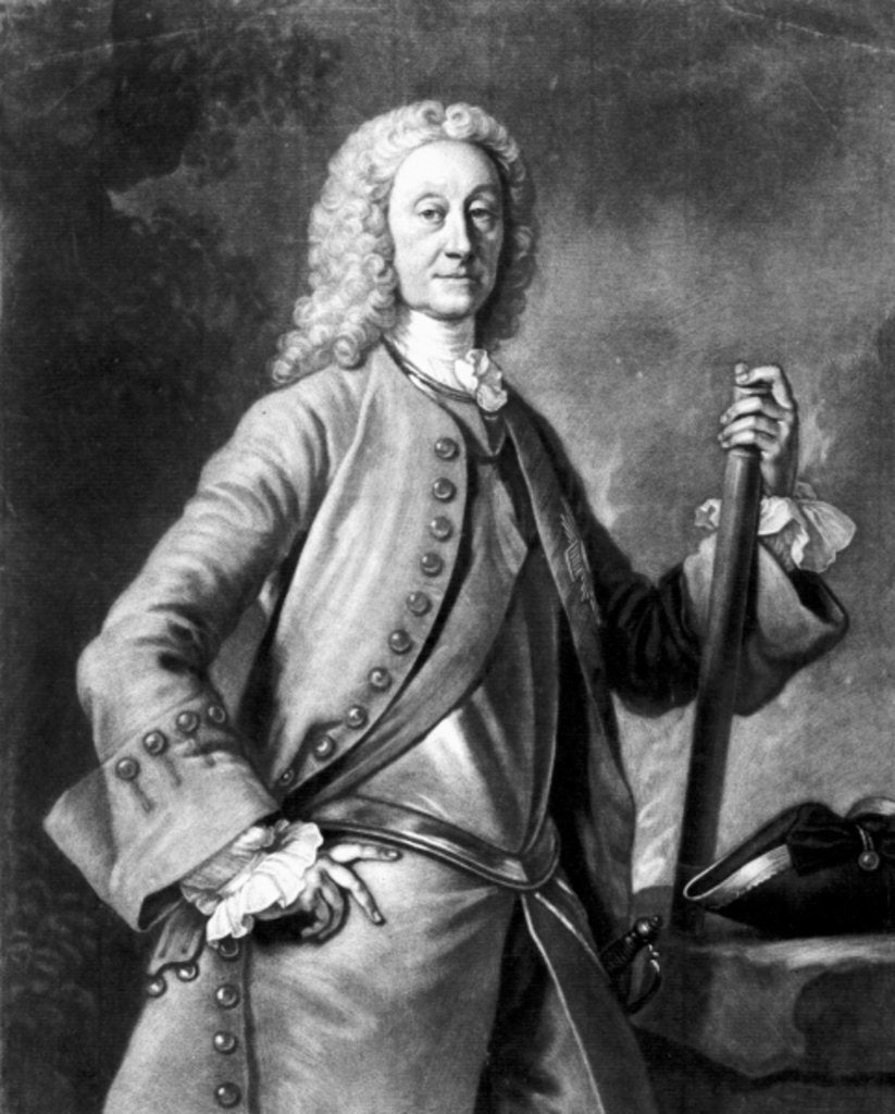 Detail of The Right Honourable John Dalrymple, 2nd Earl of Stair, engraved by John Faber by Allan (after) Ramsay