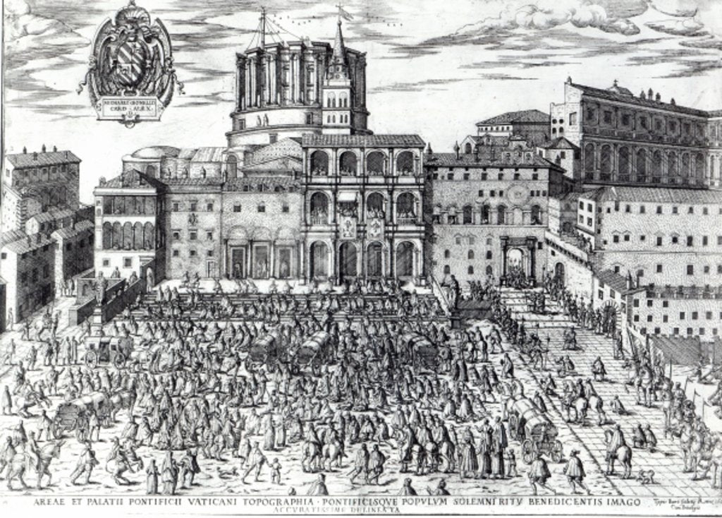 Detail of The Benediction of Pope Pius V in St.Peter's Square c.1567 by Italian School