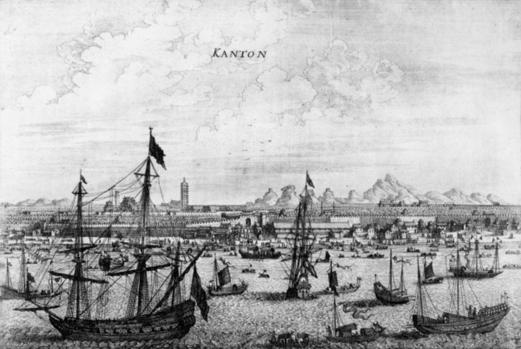 Detail of Kanton, China, 1669 by English School
