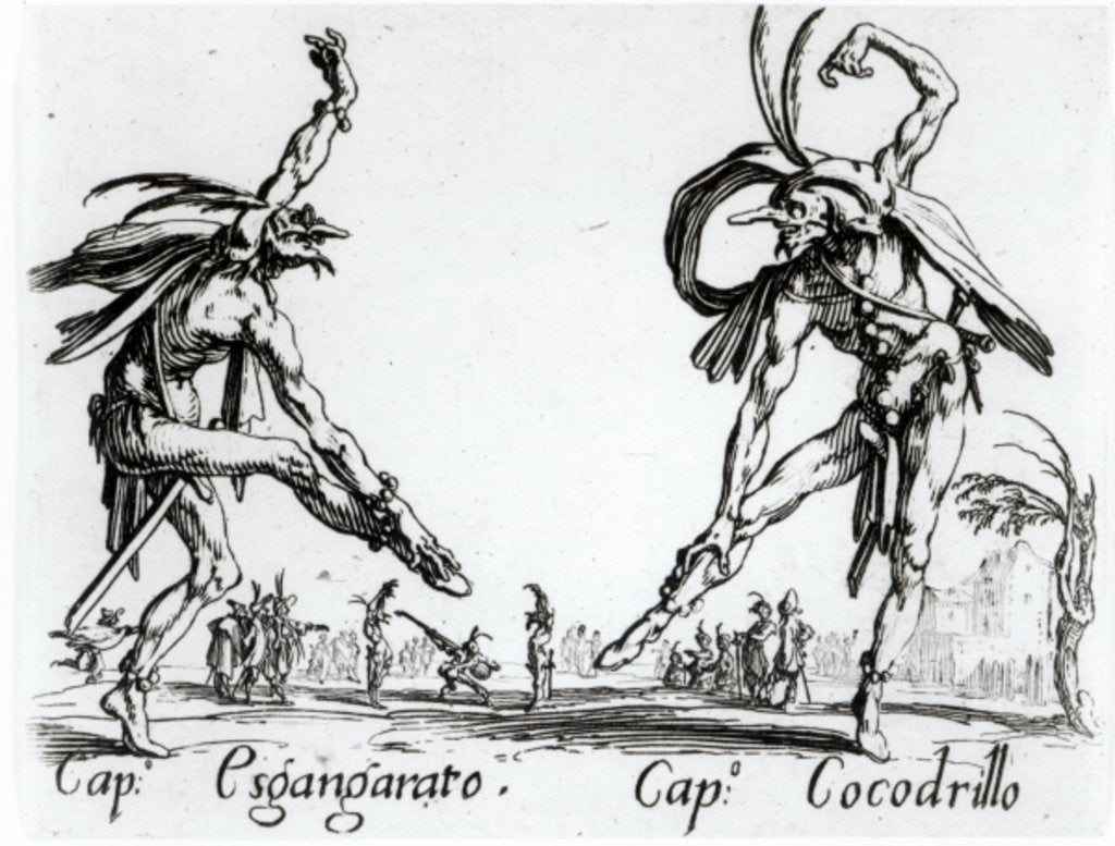 Detail of I Balli de Spessanei, or Le Grande Chasse by Jacques Callot