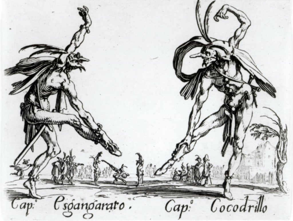 Detail of I Balli de Spessanei, or Le Grande Chasse by Jacques Callot