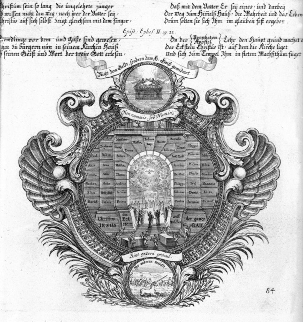 Detail of Pictorial representation of Saint Paul's Epistle to the Ephesians 2. 19-22 by German School