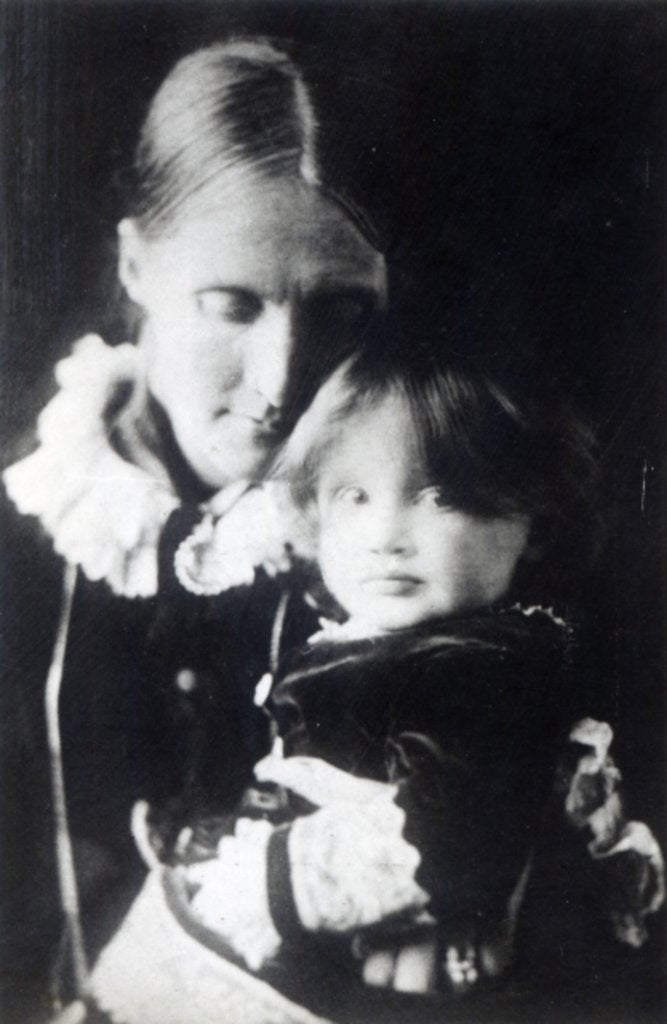 Detail of Virginia Woolf, with her mother Julia, 1884 by English Photographer