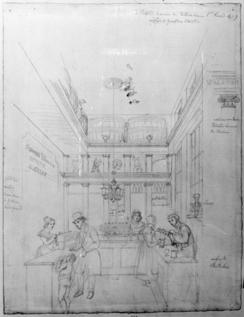 Detail of A London Liquor Shop, 1839 by George the Elder Scharf