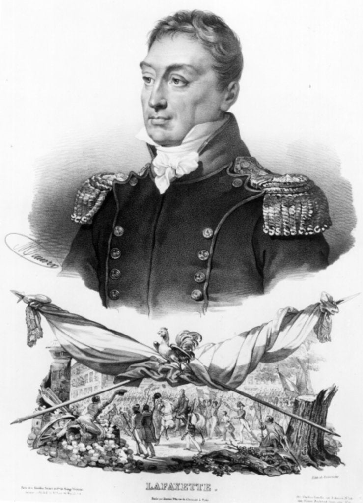 Detail of Lafayette, c.1830 by French School