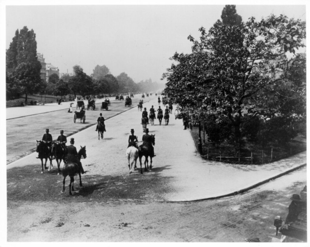 Detail of The Bois de Boulogne, Paris, c.1900 by French Photographer