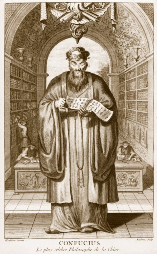 Detail of Kong-Fu-Tse, or Confucius, the Most Celebrated Philosopher of China by (after) Honbleau