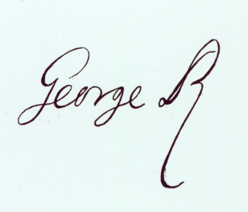 Detail of Signature of George II by Anonymous