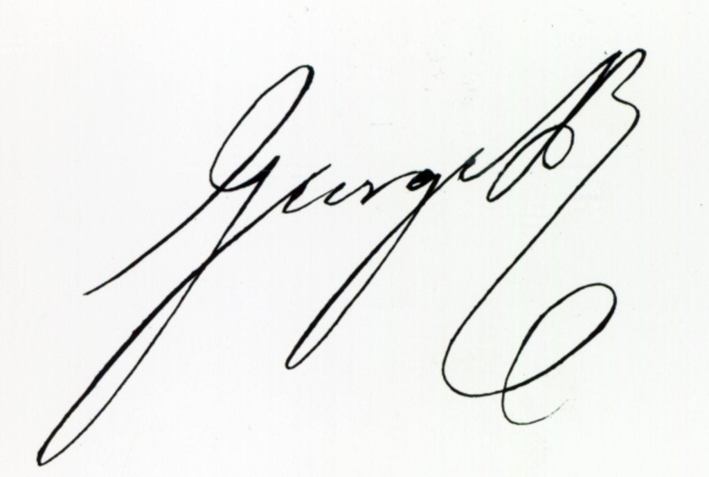 Detail of Signature of George IV by Anonymous