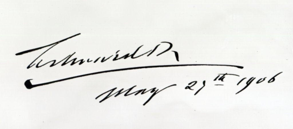 Detail of Signature of King Edward VII, May 29th 1906 by Anonymous
