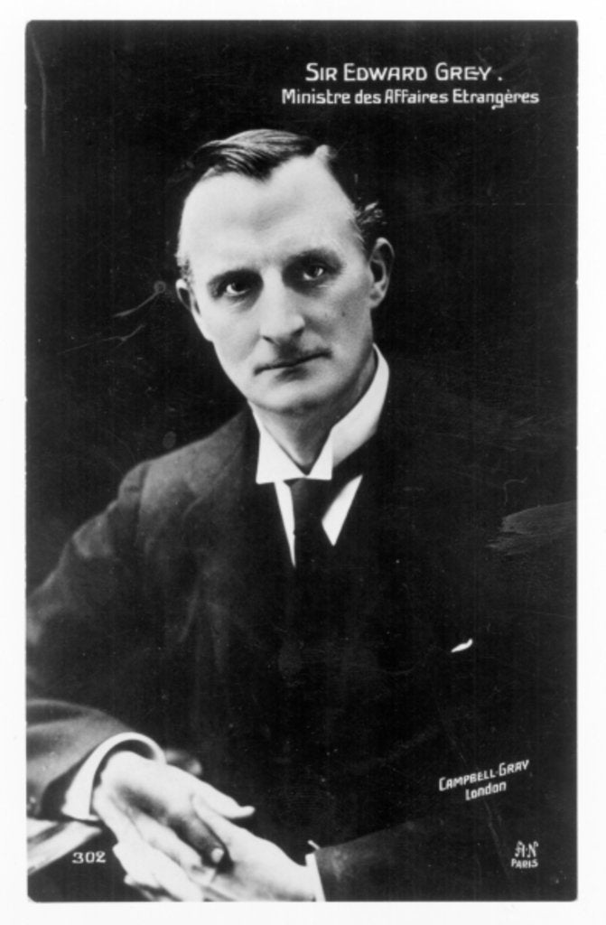 Detail of Edward Grey, 1st Viscount Grey of Fallodon by English Photographer