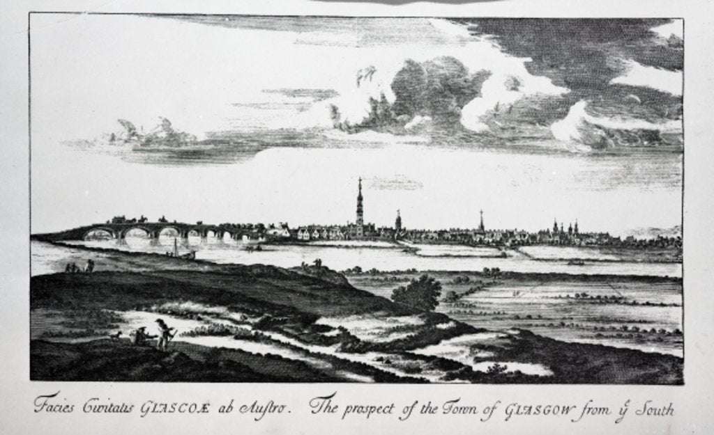 Detail of The Prospect of the Town of Glasgow from ye South by John Slezer