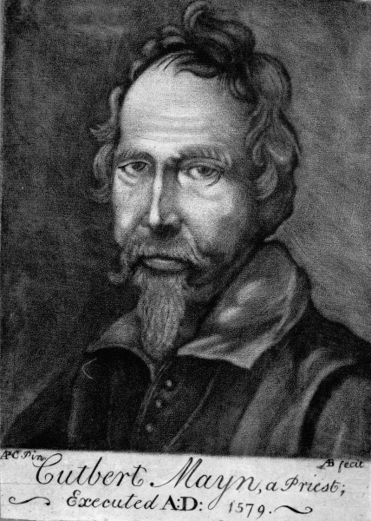 Detail of Cuthbert Mayne, 1579 by English School